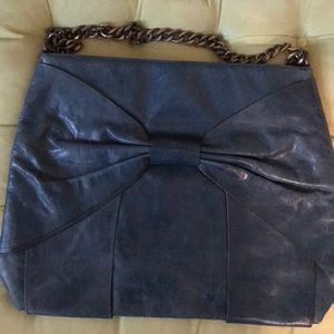 Hobo teal leather shoulder bag